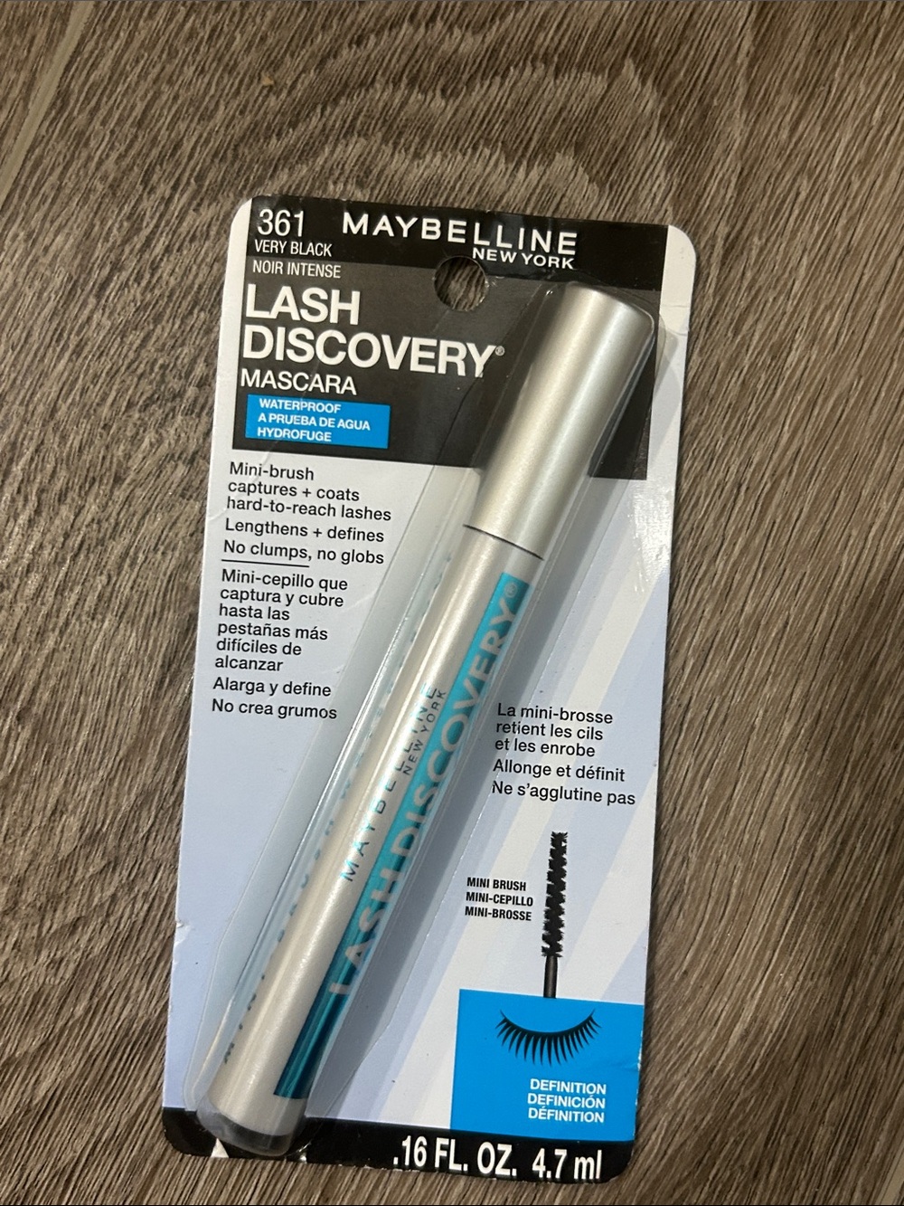 Maybelline Lash Discovery Waterproof Mascara #361 Very Black 🌸 FIRM PRICE🌸